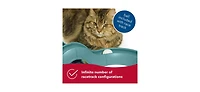 Coastal Pet Turbo Track Cat Toy - Cat Ball Toy & Racetrack - Easy Assembly - Slate Blue (1 Pack)