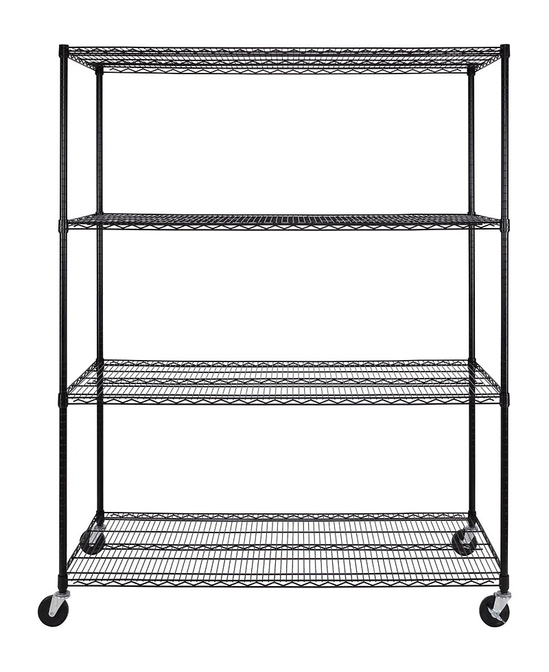 Seville Classics UltraDurable 4-Tier Nsf Steel Wire Shelving, 60" W x 24" D x 76" H