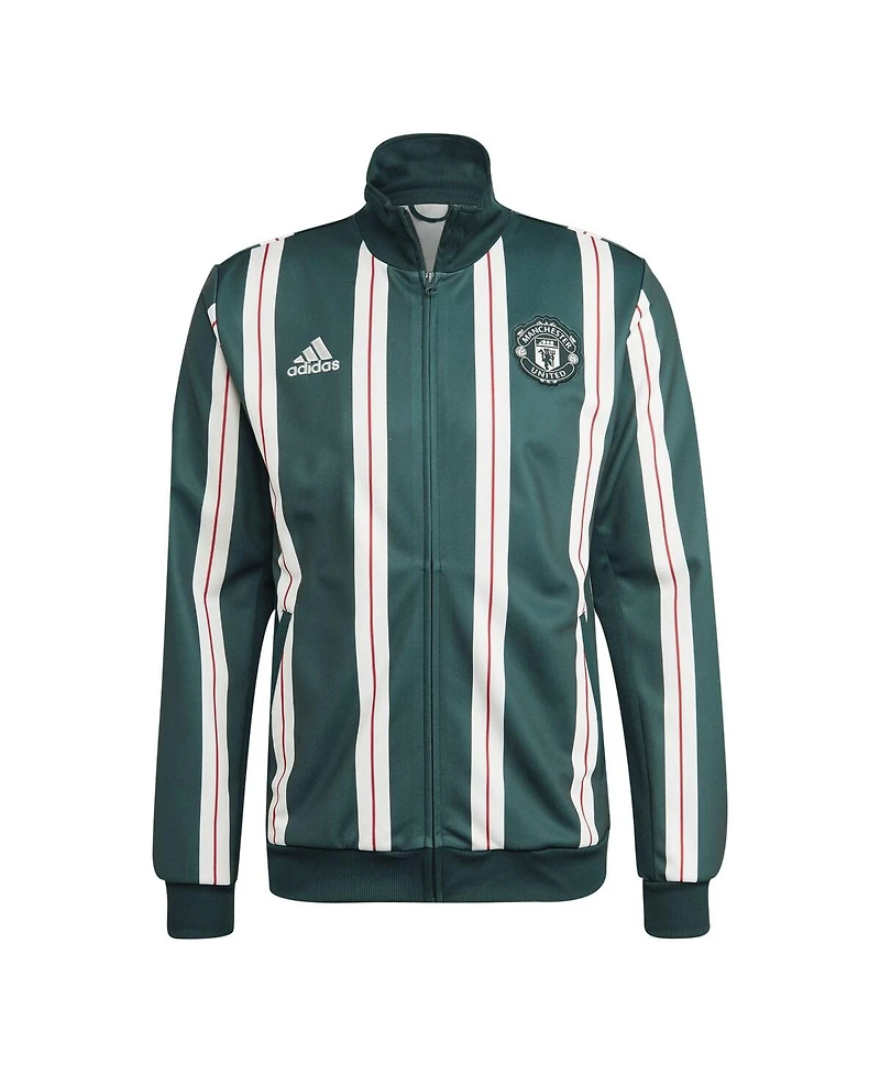 Men's adidas Green Manchester United Lifestyle Full-Zip Track Top