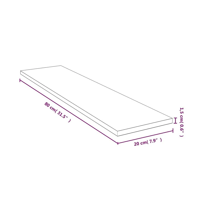 Wall Shelf 31.5"x7.9"x0.6" Bamboo