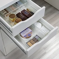 Sorbus Clear Drawer Organizer 5-Piece Set, Multi-Purpose Organizer Bins for Makeup, Vanity, Bathroom, and more