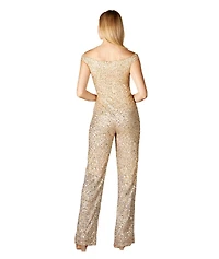 Women's Lara Beaded Bridal Off Shoulder Jumpsuit