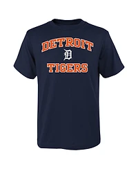 Big Boys Fanatics Navy Detroit Tigers Heart & Soul T-shirt
