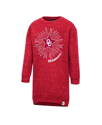 Girls Toddler Colosseum Crimson Distressed Oklahoma Sooners Cindy Lou Sweatshirt Dress