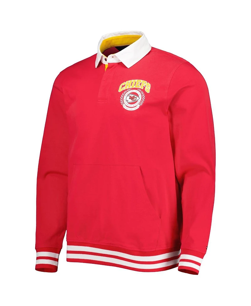 Men's Tommy Hilfiger Red Kansas City Chiefs Cody Long Sleeve Polo Shirt