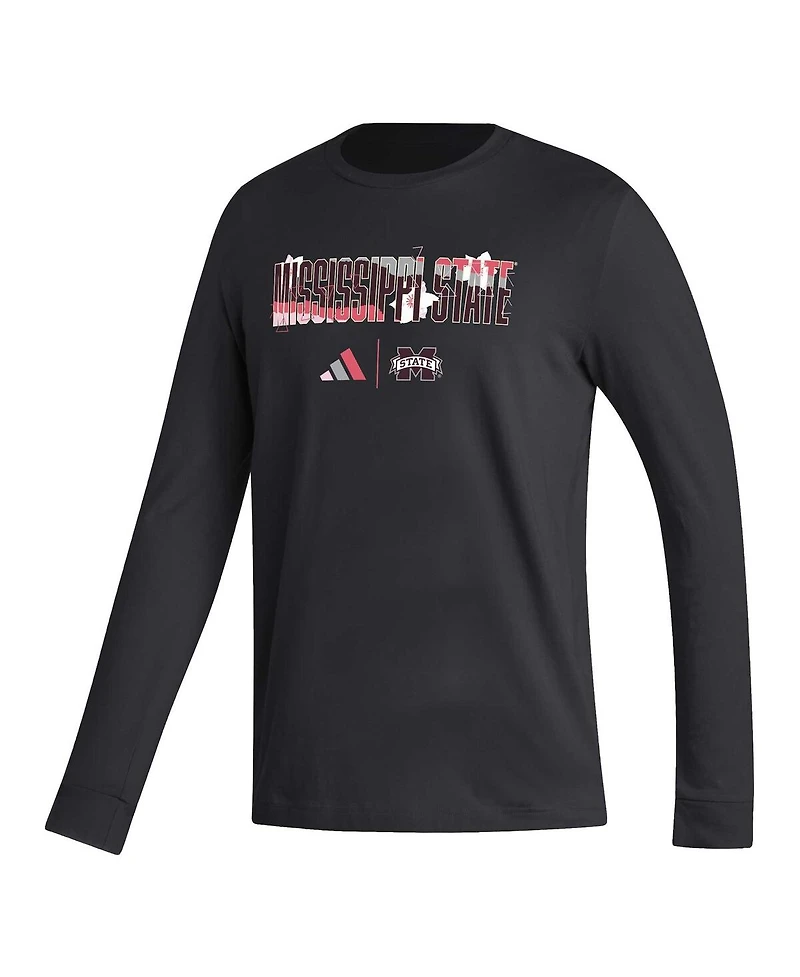 Men's adidas Black Mississippi State Bulldogs Honoring Excellence Long Sleeve T-shirt
