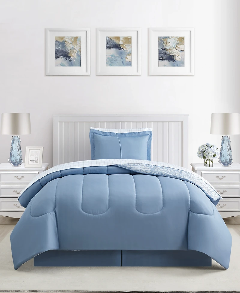 Sunham Botanica 8-Pc. Printed Reversible Comforter Set, Exclusively at Macy's