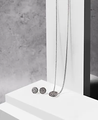 Dkny Pave Disc Stud Earrings