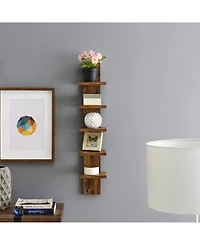Danya B Utility Column Spine Wall Shelves, Pine