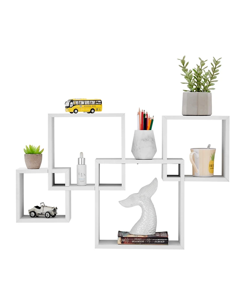 Danya B Blocchetto Intersecting Cubes Wall Shelf Unit