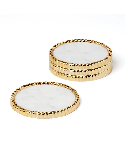 Reed & Barton Roseland Metal Coasters, Set of 4