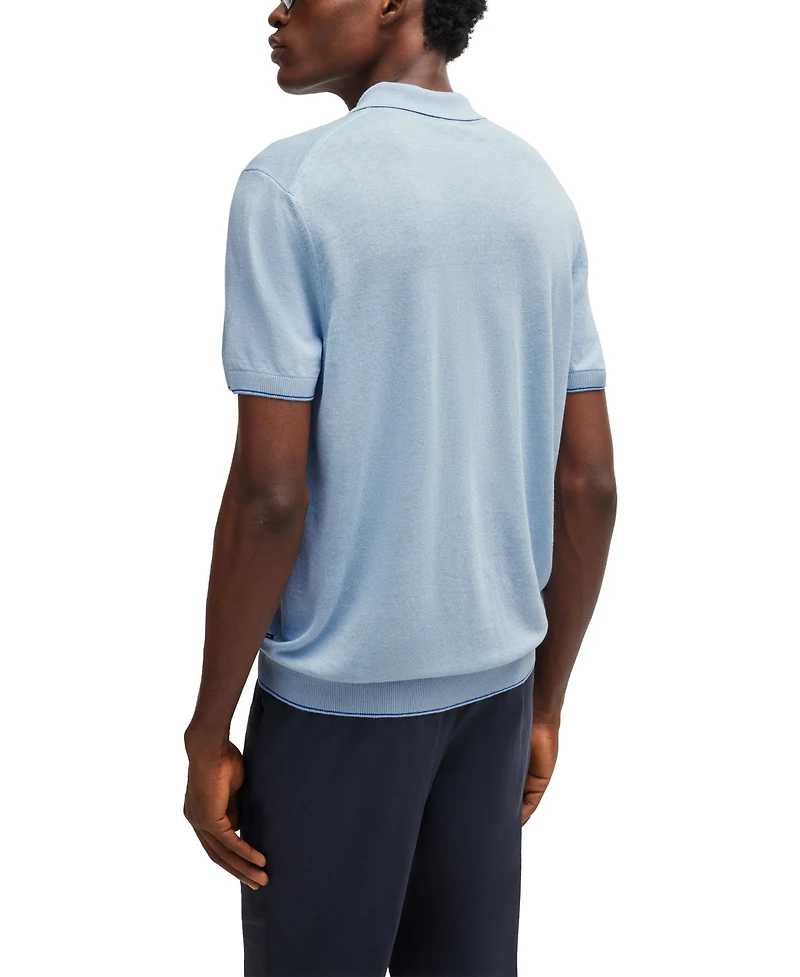 Boss by Hugo Men's Zip-Neck Polo Sweater