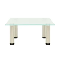 Tv Stand Frosted 15.7"x13.8"x6.7" Tempered Glass