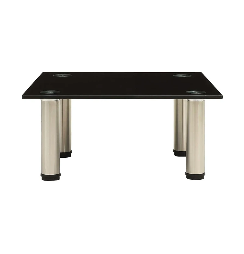 Tv Stand Black 15.7"x13.8"x6.7" Tempered Glass