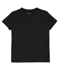 Guess Big Boys Short Sleeve Embroidered Logo T-shirt