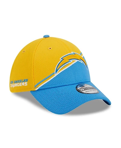Men's New Era Gold, Powder Blue Los Angeles Chargers 2023 Sideline 39THIRTY Flex Hat