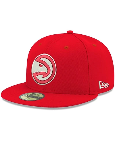 Men's New Era Red Atlanta Hawks Official Team Color 59FIFTY Fitted Hat