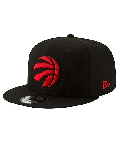 Men's New Era Black Toronto Raptors Official Team Color 9FIFTY Snapback Hat