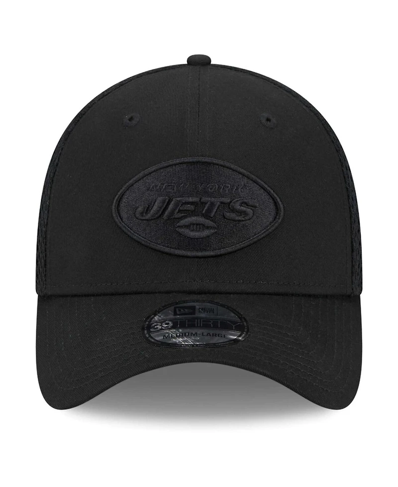 Men's New Era Black York Jets Main Neo 39THIRTY Flex Hat
