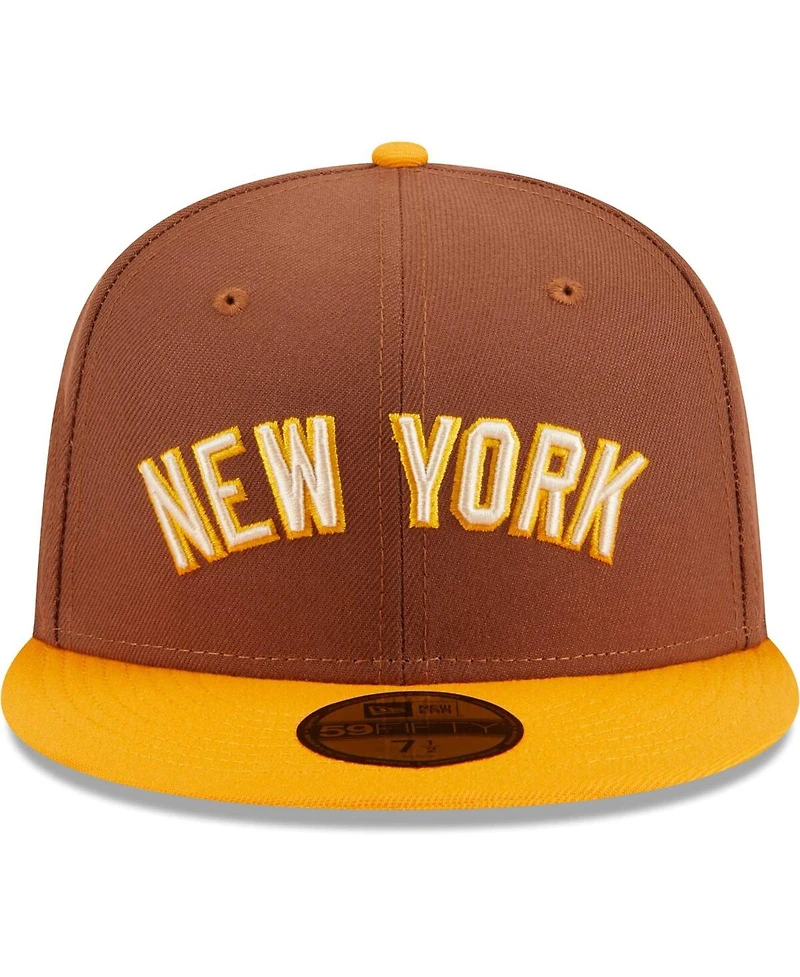 Men's New Era Brown York Yankees Tiramisu 59FIFTY Fitted Hat
