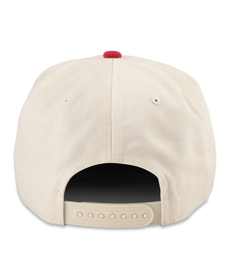 Men's American Needle Cream, Red Detroit Red Wings Burnett Adjustable Hat