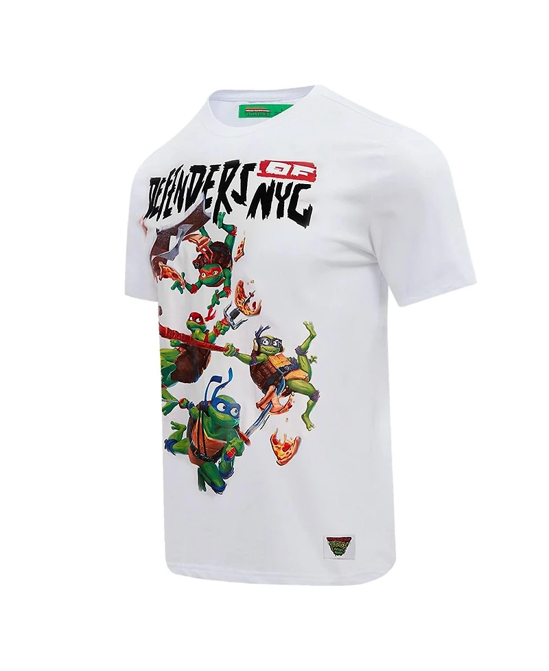 Men's and Women's Freeze Max White Teenage Mutant Ninja Turtles Defenders of Nyc Graphic T-shirt