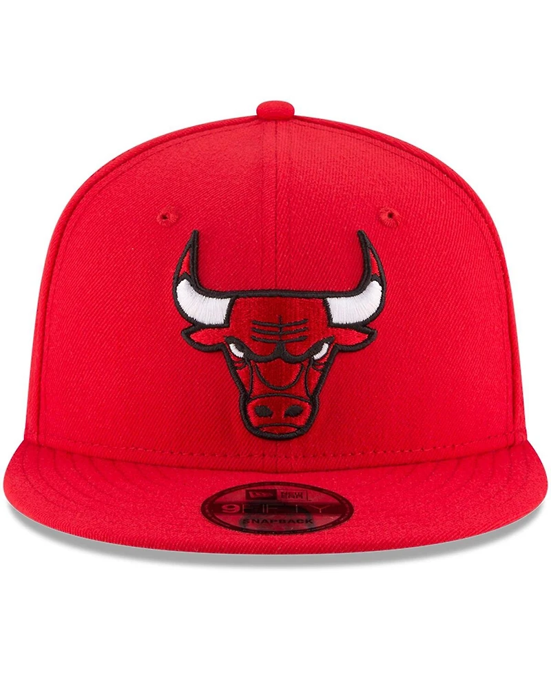 Men's New Era Red Chicago Bulls Official Team Color 9FIFTY Snapback Hat