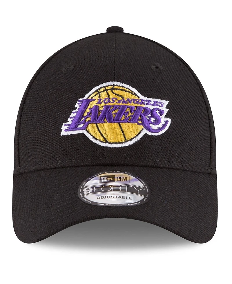 Men's New Era Black Los Angeles Lakers Official Team Color The League 9FORTY Adjustable Hat