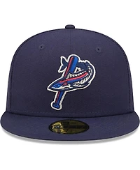 Men's New Era Navy Pensacola Blue Wahoos Authentic Collection Team Game 59FIFTY Fitted Hat