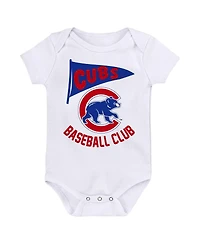 Baby Boys and Girls Fanatics Chicago Cubs Fan Pennant 3-Pack Bodysuit Set