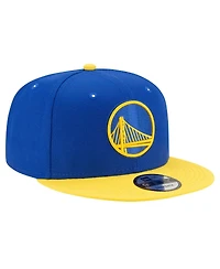 Men's New Era Royal, Gold Golden State Warriors Official Team Color 2Tone 9FIFTY Snapback Hat