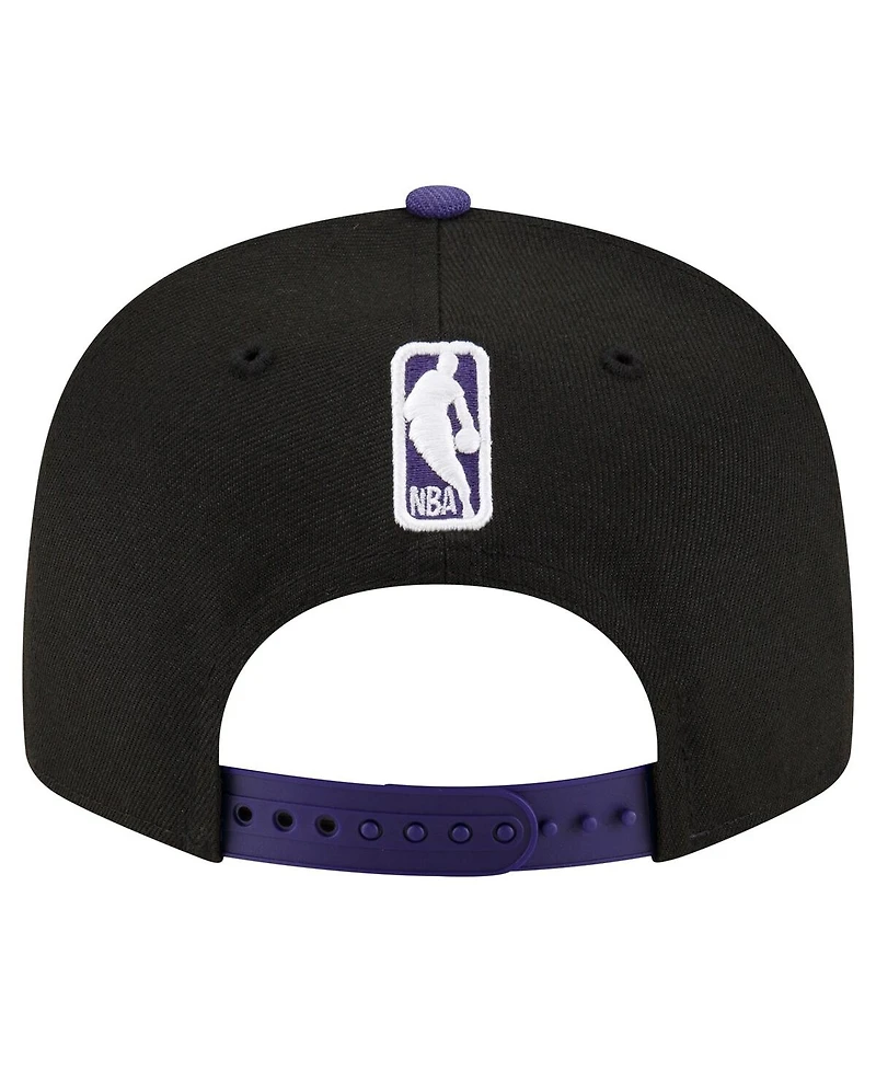 Men's New Era Black, Purple Phoenix Suns Official Team Color 2Tone 9FIFTY Snapback Hat