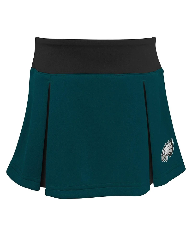 Big Girls Green Philadelphia Eagles Spirit Two-Piece Cheerleader Set