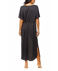 Guria Beachwear Women's Tie Front Long Kimono Cover-up