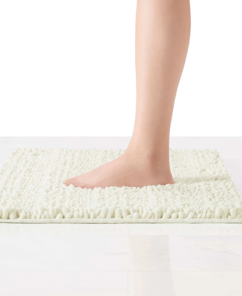 Laura Ashley Astor Chenille Bath Mat, 17" x 24"