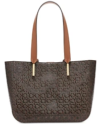 Calvin Klein Audrey Signature Medium Tote Bag