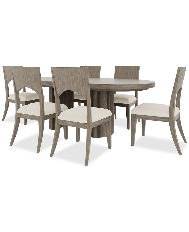 Frandlyn 7pc Dining Set (Table + 6 Side Chairs)