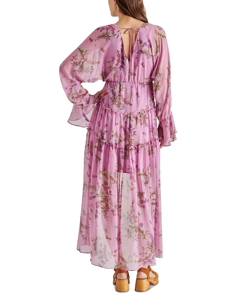 Steve Madden Women's Sol Floral High-Low Maxi Dress