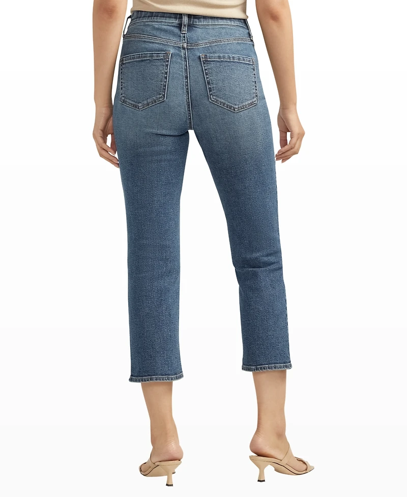 Jag Women's Valentina High Rise Straight Leg Cropped Jeans