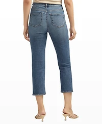 Jag Women's Valentina High Rise Straight Leg Cropped Jeans