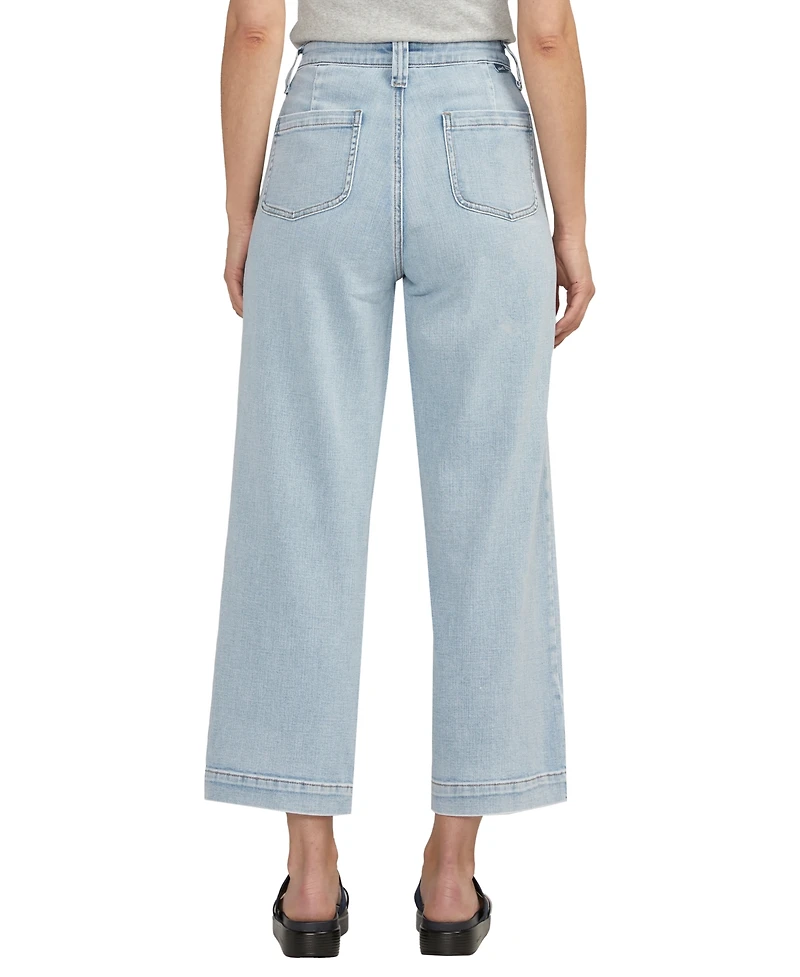Jag Women's Sophia High Rise Wide Leg Cropped Jeans
