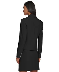 Karl Lagerfeld Paris Women's Peak-Lapel One-Button Blazer
