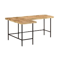 vidaXL Desk 65"x43.3"x30.3" Solid Wood Mango and Iron