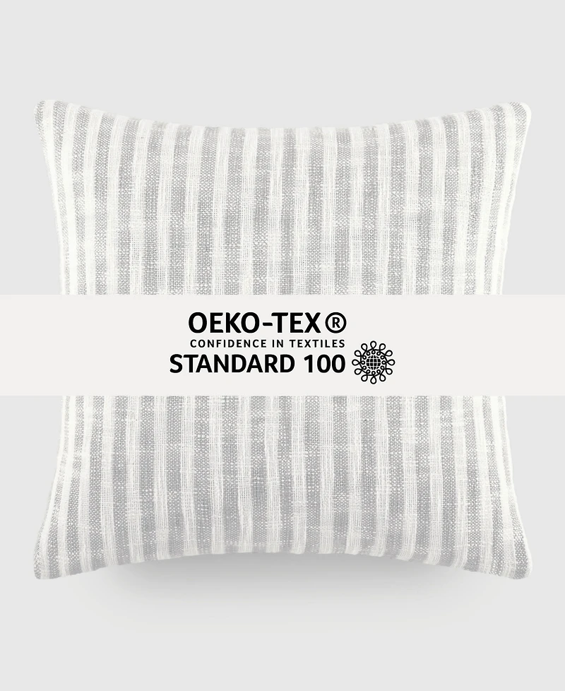 ienjoy Home Yarn Dyed Thin Stripe Decorative Pillow, 20" x