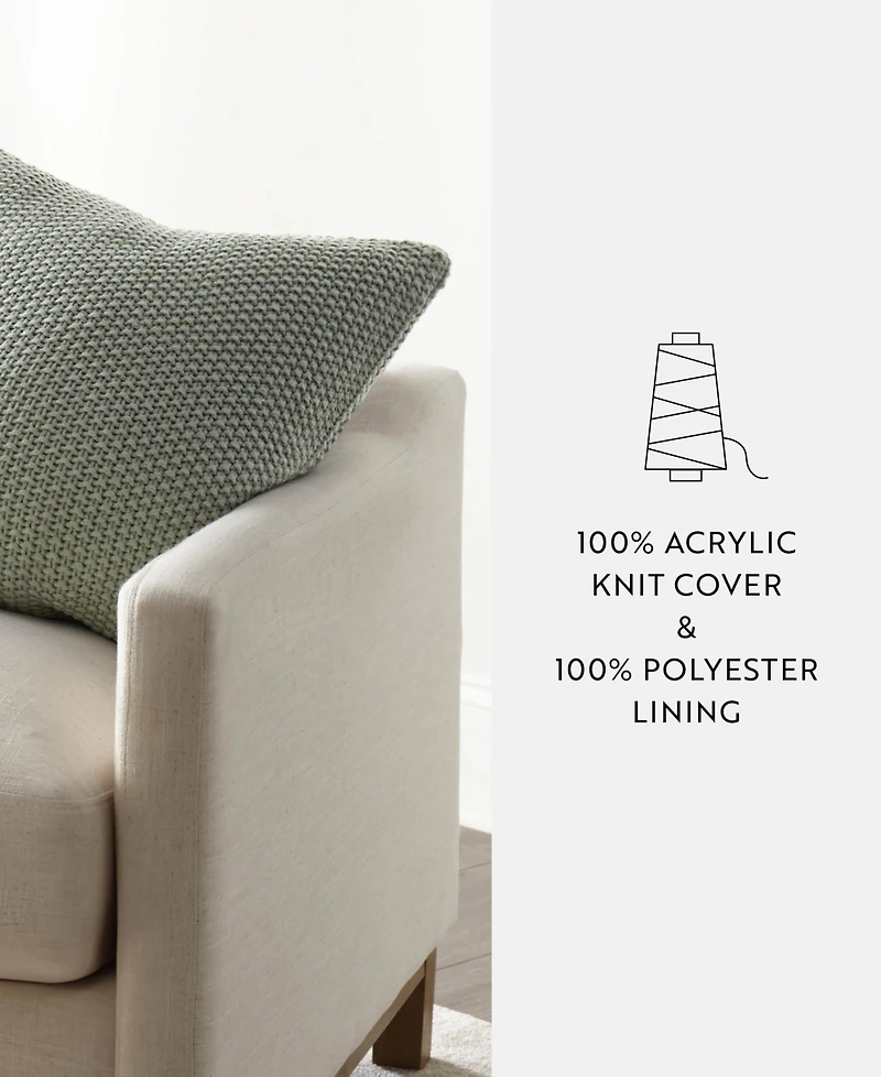 ienjoy Home Stitch Knit Decorative Pillow, 20" x