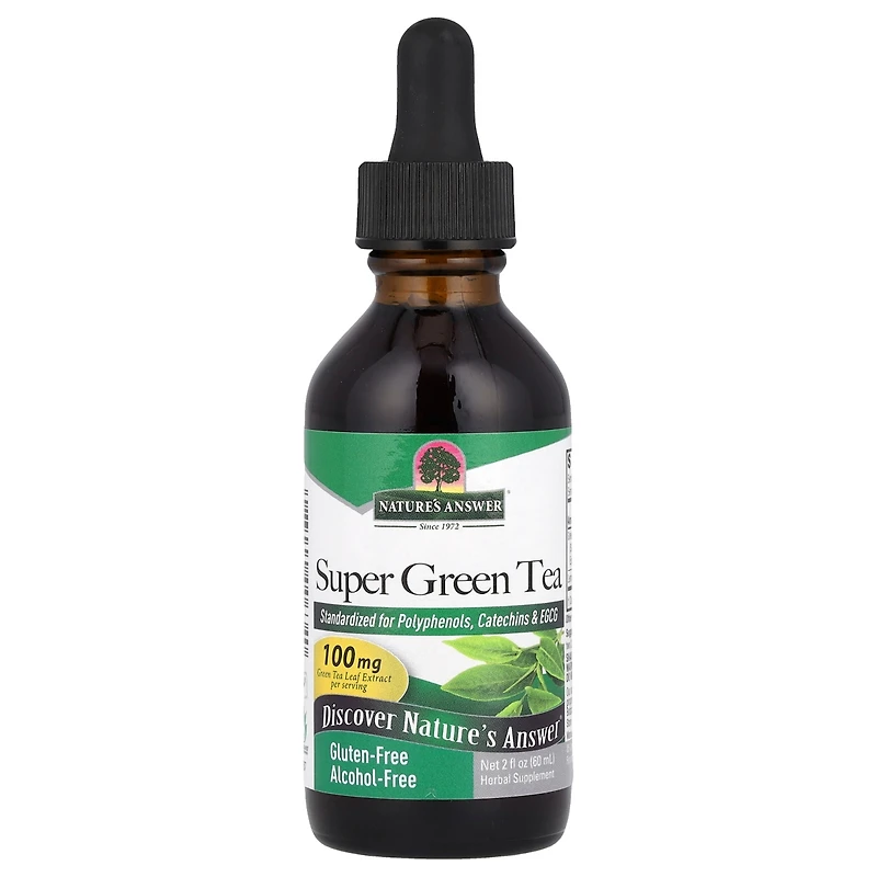 Super Green Tea, Alcohol-Free, 2 fl oz (60 ml), Nature's Answer