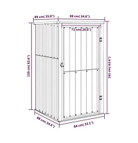 Garden Tool Shed Anthracite 34.6"x35"x63.4" Galvanized Steel
