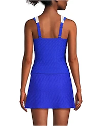 Lands' End Women's Texture Square Neck Tankini Swimsuit Top