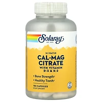 Solaray Cal-Mag Citrate 2:1 Ratio - 180 Capsules