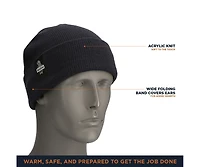 RefrigiWear Men's Wool Blend Watch Cap - Moisture Wicking Cold Weather Beanie